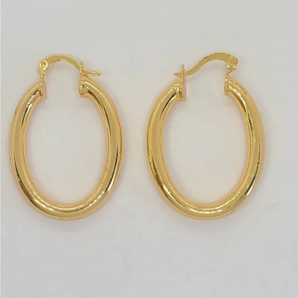 Gold filled Oval Hoops